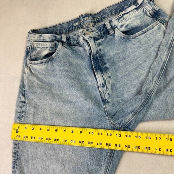 American Eagle Jeans Women's Size 14 Regular Curvy Mom Medium Wash Organic - Picture 4 of 10